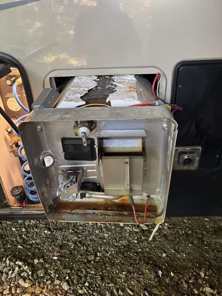 RV Water Heater Removal